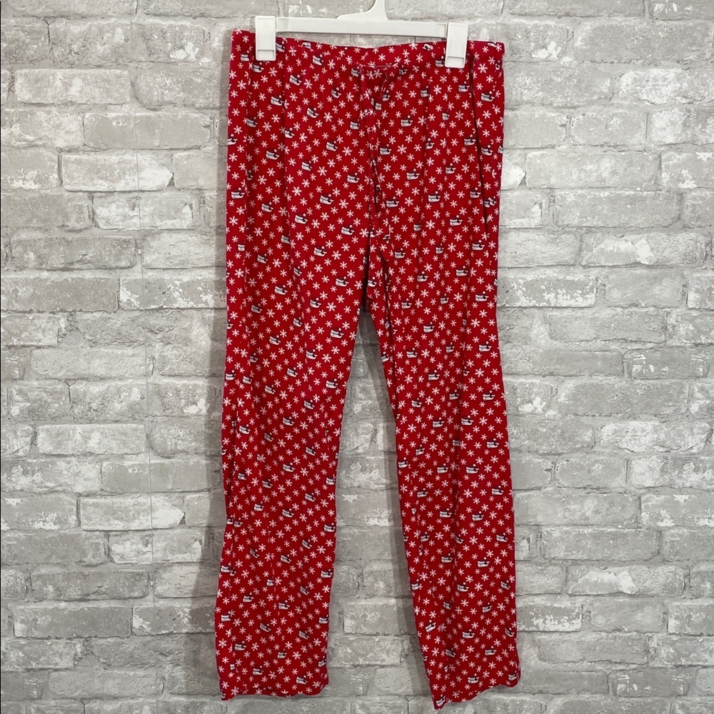 Vineyard Vines Red and White Snowflake Pants
